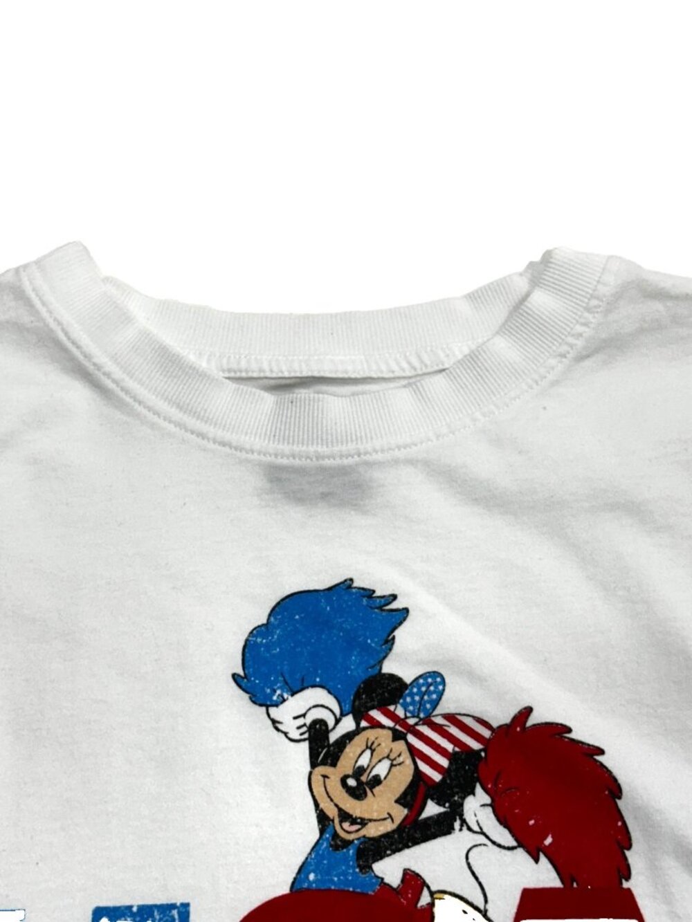 Disney Mickey Mouse at Primark USA Graphic T-Shirt Mens Large White Patriotic - Picture 4 of 16